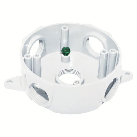 electrical mounting box faceplate with circular mount|bell box mount cover plate.